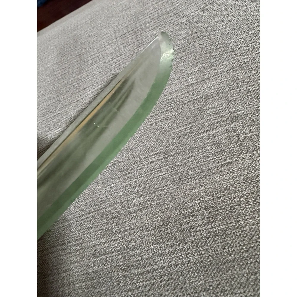 DUR-X Uranium Green Glass Fruit & Cake Knife Slicer 8.5 GLOWS USA Vintage